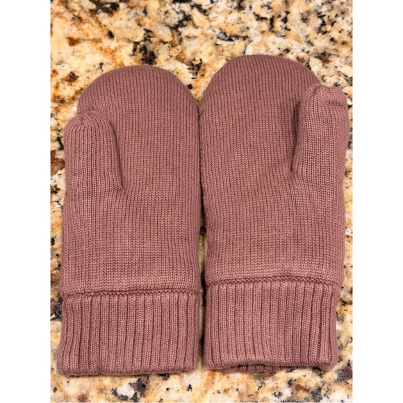 LULULEMON Fleece Lined Knit Mittens  in Spanish Oak (Mauve/Pink) O/S - Picture 5 of 8